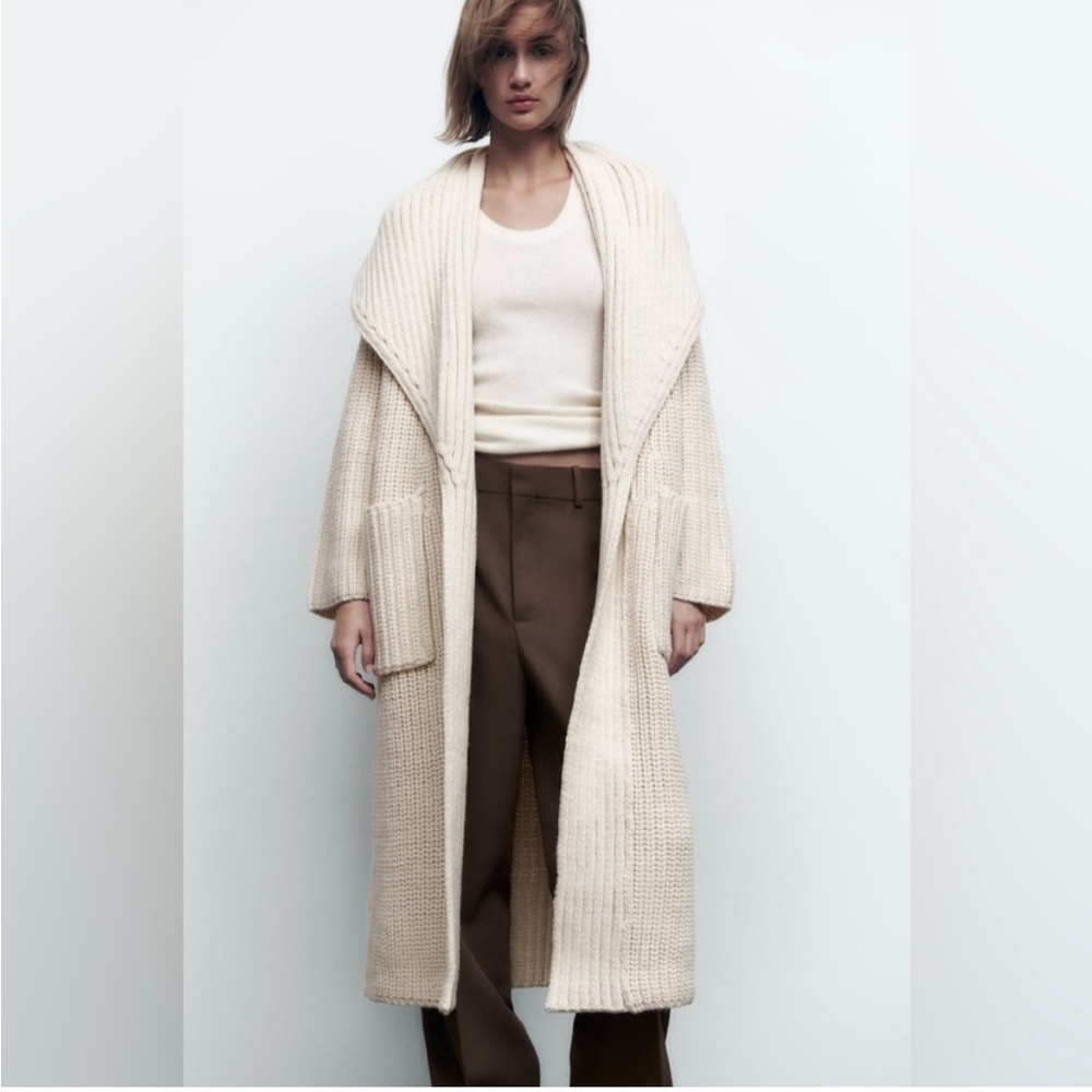 NWOT Zara Limited Edition Ecru Knit Sweater